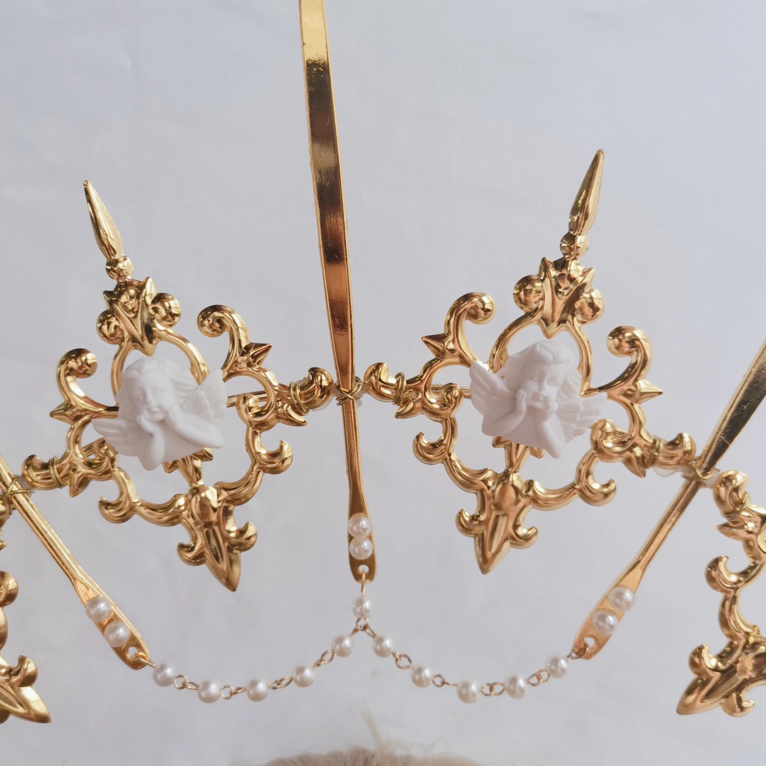 

Lolita Palace Style Virgin Mary Halo KC little angel Headband Cosplay Gothic Aperture Church Angel noble Retro Women Hair Crown