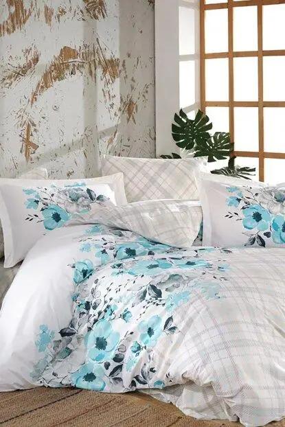 

Hobby Double Personality Poplin Quilt Cover Set Belinda Turquoise