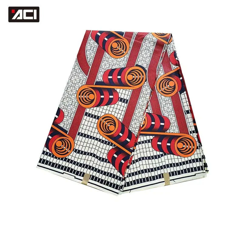 

ACI Ankara African Wax Prints Fabric 6 Yards/Piece 100% Polyester African Wax Prints Fabric Ankara Veritable Wax Tissu Africain