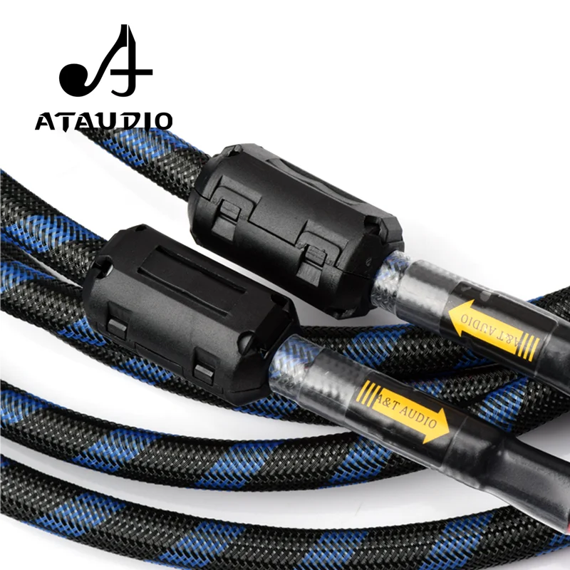 Одна пара ATAUDIO hifi кабель для динамика высокого качества 6n OFC провод с банановым