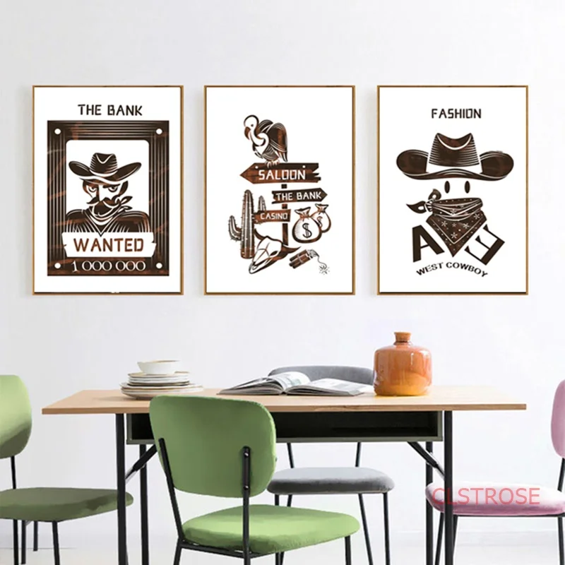 Скандинавский стиль индивидуальный ковбойский холст в западном стиле