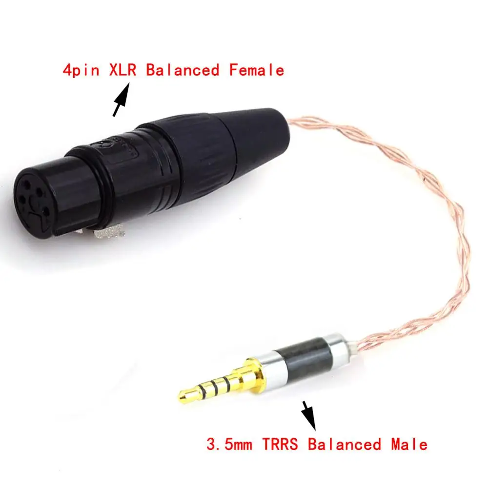 Кабель-переходник Hi-Fi 7N OCC монокристаллический медный 3 5 мм TRRS сбалансированный