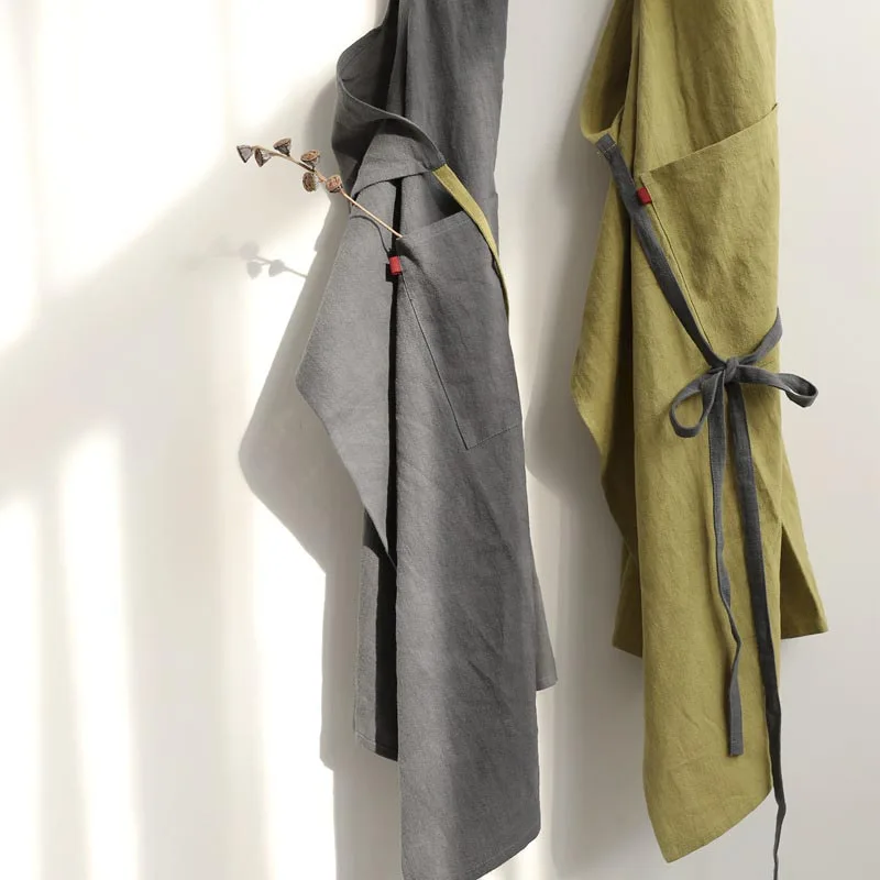 Кухонный Фартук для кухни однотонный женщин и мужчин шеф-повара официанта кафе