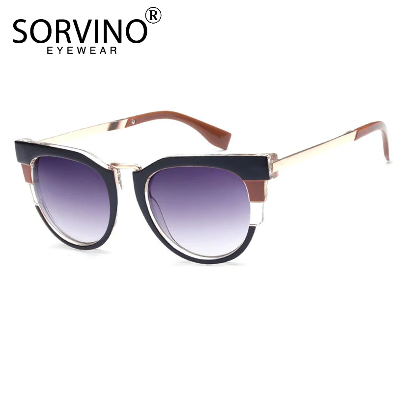 Женские солнцезащитные очки в стиле ретро SORVINO брендовые дизайнерские кошачий