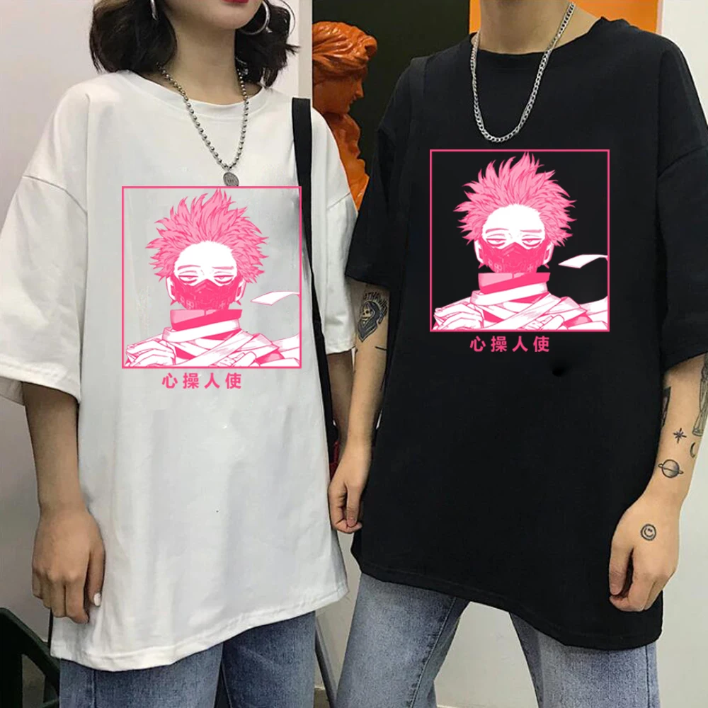 

2021 Anime My Hero Academia Shinso Hitoshi Casual Short Sleeve Hip Hop Tee Shirt
