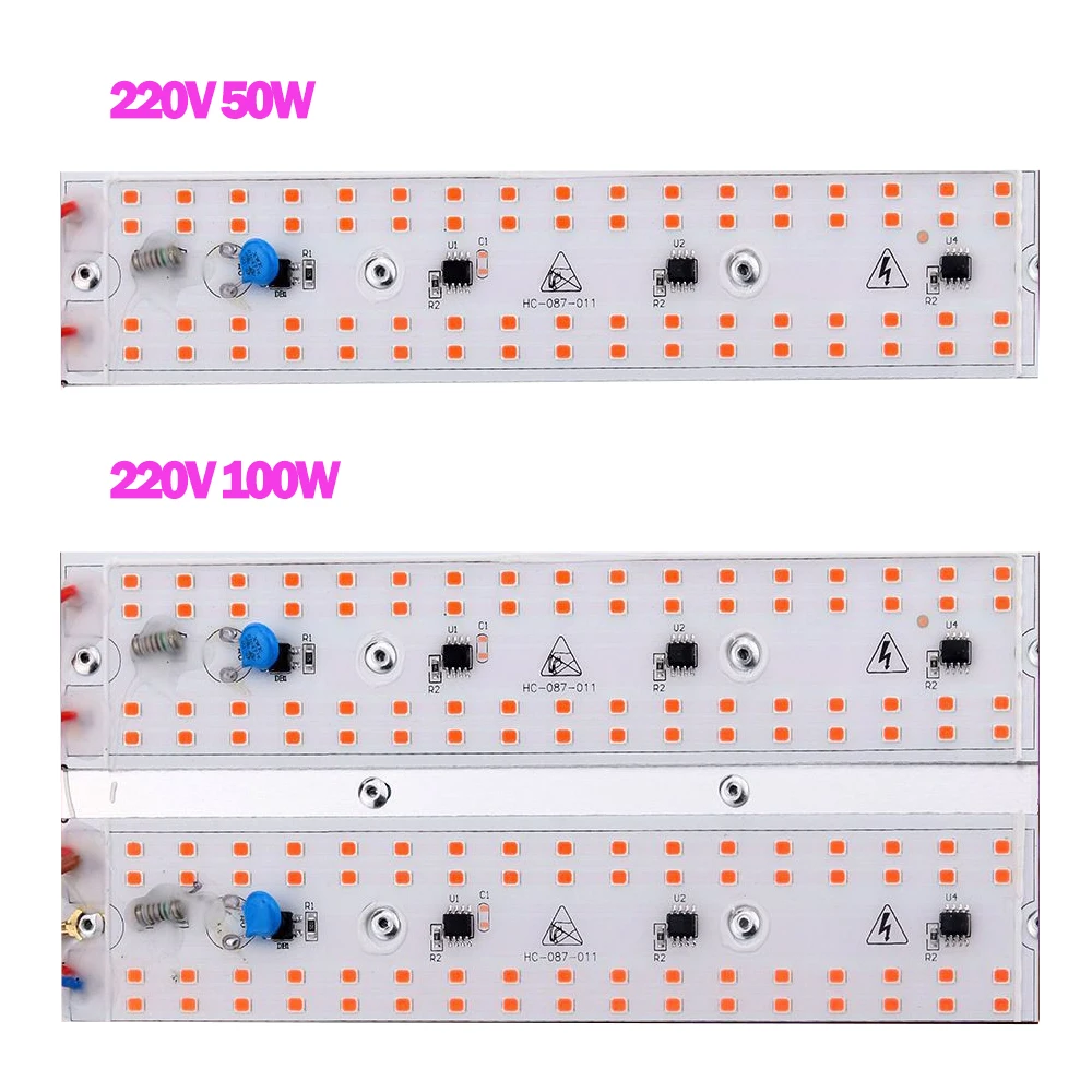 Светодиодная лампа полного спектра для выращивания растений 100 В 50 Вт 220