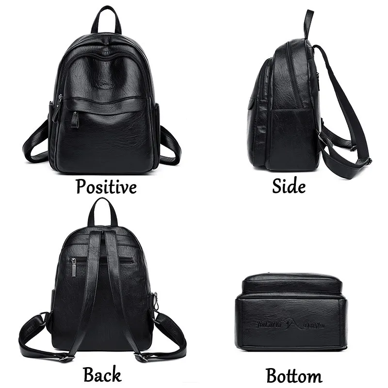 Женский кожаный рюкзак женский рюкзак для путешествий mochila feminina sac a dos femme школьные рюкзаки для подростков девочек опрятная сумка на плечо