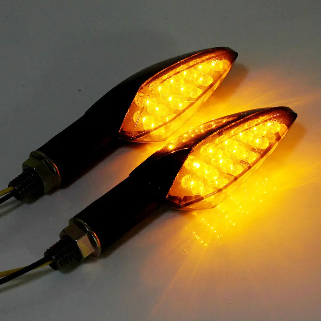 

Pair 15 LED Motorcyclye Turn Signal Motor Flashing LED Indicator Light