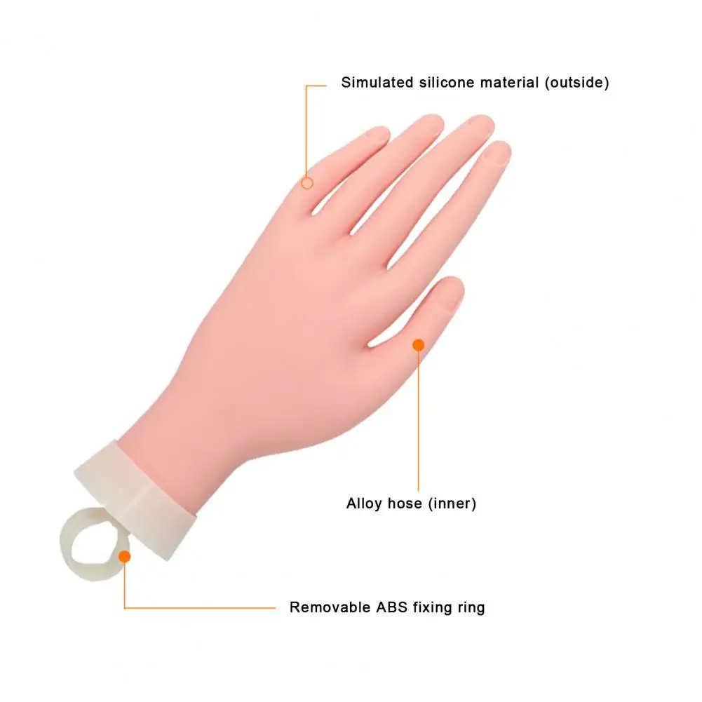 

FL-147A Manicure Model Movable Free Rotation ABS Nail Practice Artificial Left Hand for Beginners