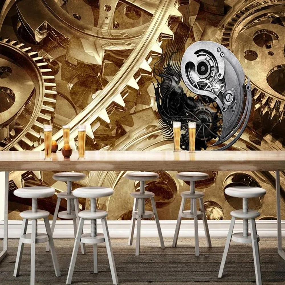 Milofi пользовательские 3D машина шестерни механические ностальгические большой ТВ