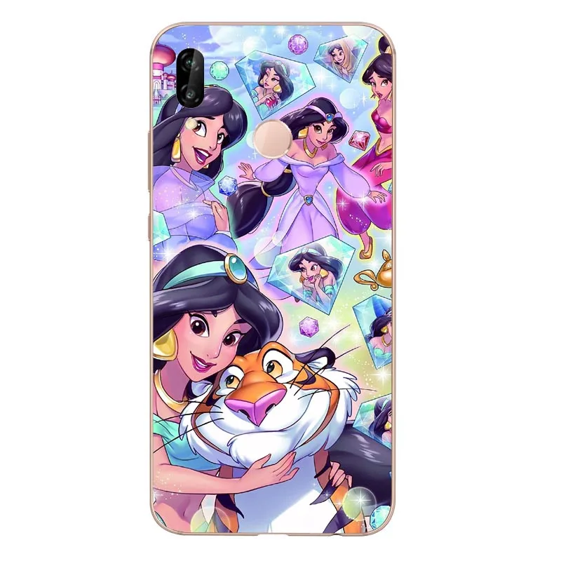 Мягкий Силиконовый ТПУ чехол для телефона Disny Aladdin Jasmine Huawei P8L P20L P20LITE P30 Mate 8 9 10 20Por RS