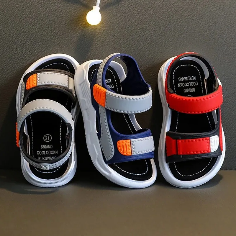 

2021 Summer Boys Sandals Kid Sandals Children Shoes Cut-outs Rubber School Shoes Breathable Open Toe Casual Boy Sandal