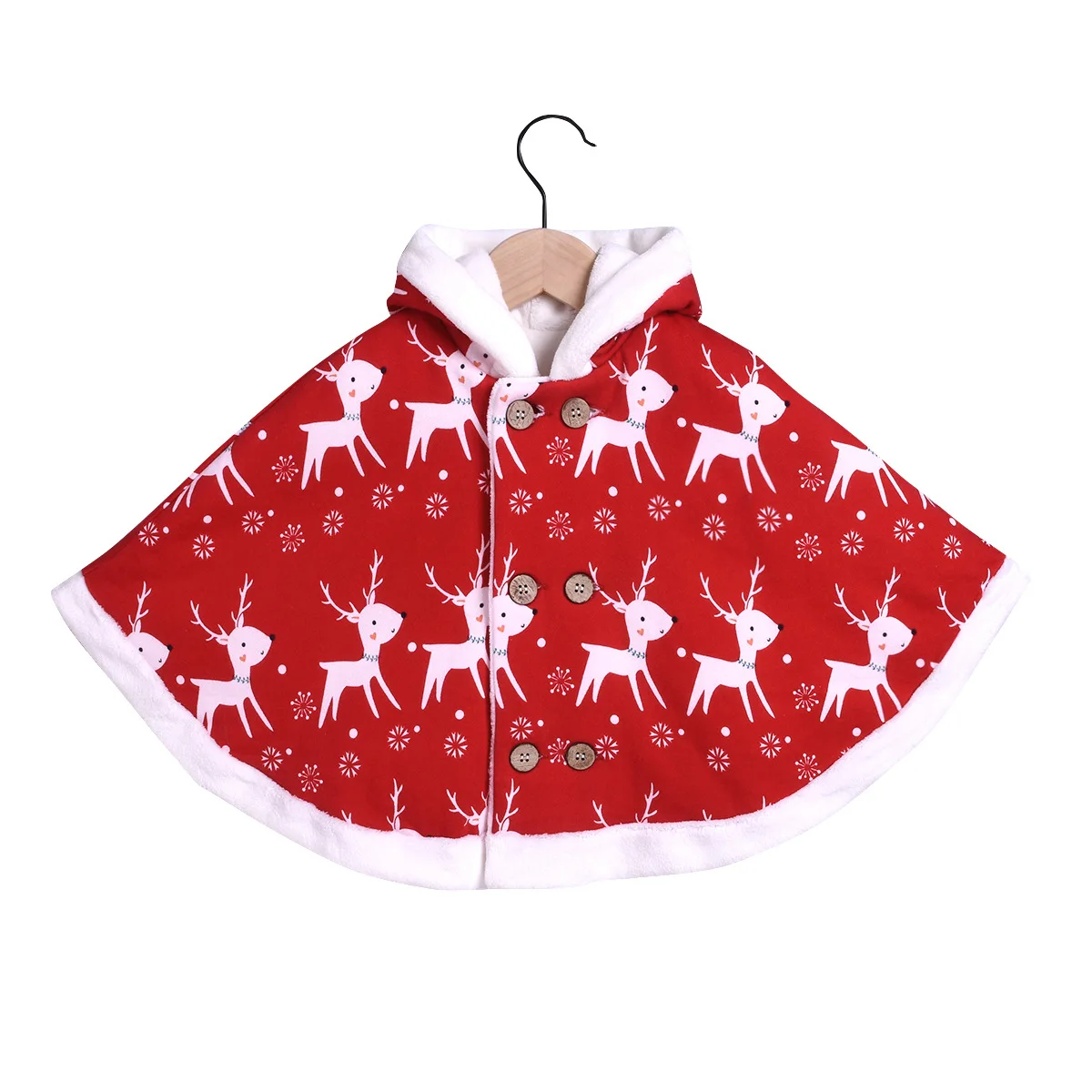 

Male and Female Baby Christmas Elk Winter Cloak Quilted to Keep Warm Cloak 1-2 Years Old Baby Cotton -Padded Clothes Going Out C