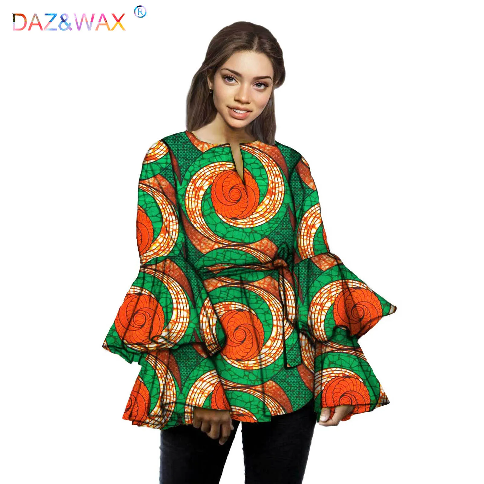 

African fashion design coat for women blouse top Retro Floral Print clothes O-Neck ankara 100% cotton wax plus size outfits