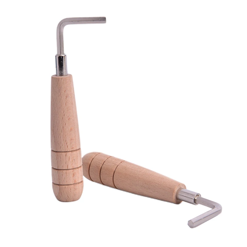

1pc Guitar Neck Wrench Key Stainless Steel Wrench And Wooden Handle Mandolin Ukulele Luthier Tool Guitar Adjust Wrench