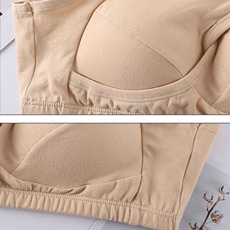 

Sports shockproof ladies underwear seamless breathable sleep yoga cotton bra beautiful back women Bralette large size