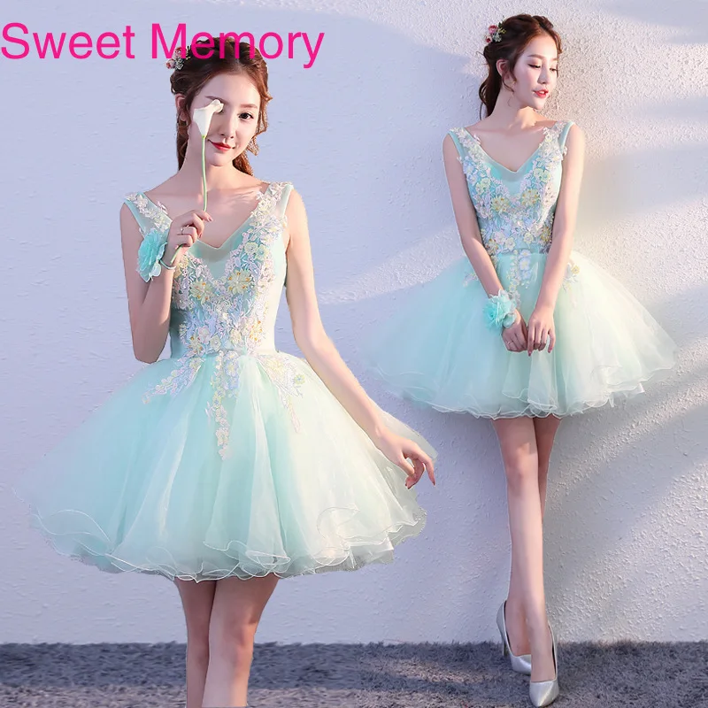 GS0165 индивидуальное изготовление светло зеленое платье для выпускного вечера