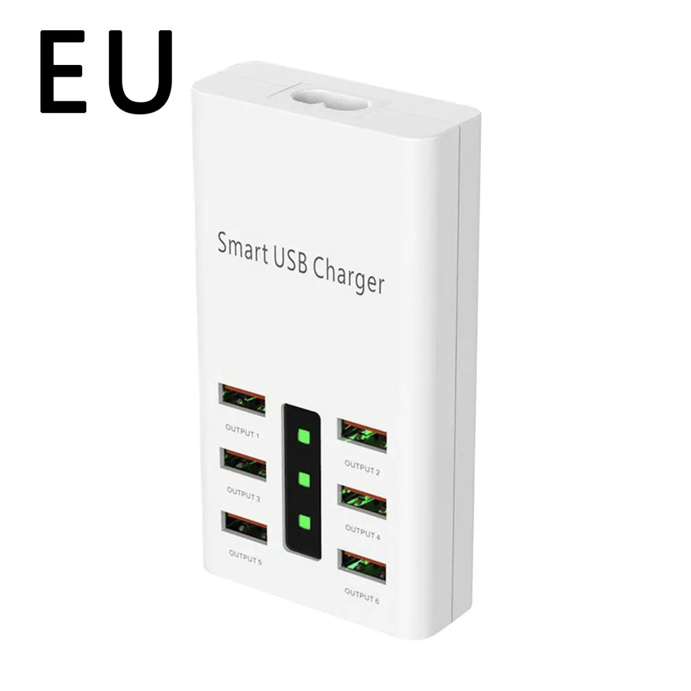5V 6A 30W USB Charger Hub 6 Ports Plug Power Socket Dock Fast Charging Extension Adapter For Mobile Phone Tablet | Электроника