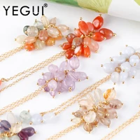 yegui ma18jewelry accessoriesear chainpass reachnickel free18k gold platedcoppernatual stonejewelry making2pcslot