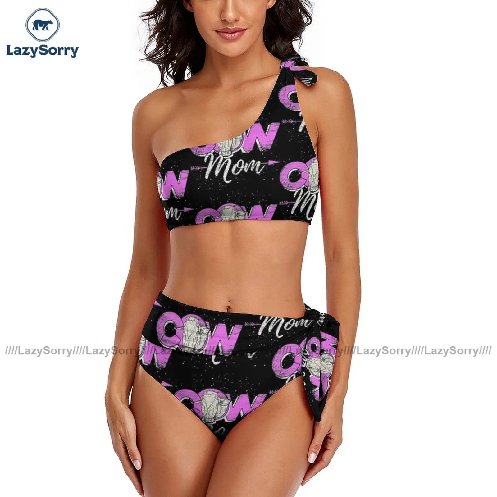 

Cow Bikini Swimsuit Adjustable Normal Bath Swimwear Teen Whole Sale 2 Piece Bathing Suit