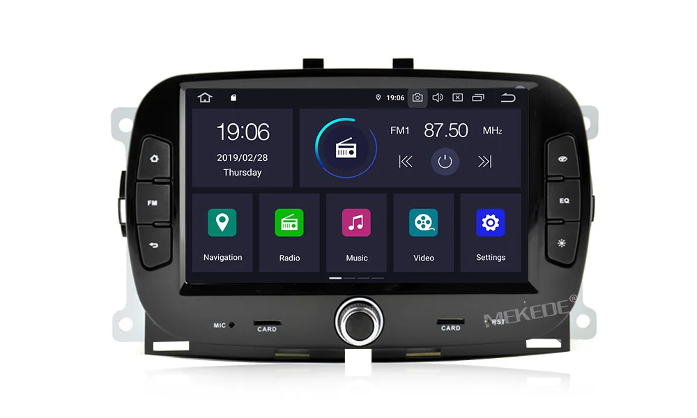 Android 9,0 4+ 64G Автомобильный CD dvd-плеер для FIAT 500-+ gps навигация 1024X600 Двухканальное радио мультимедиа 7 дюймов головное устройство