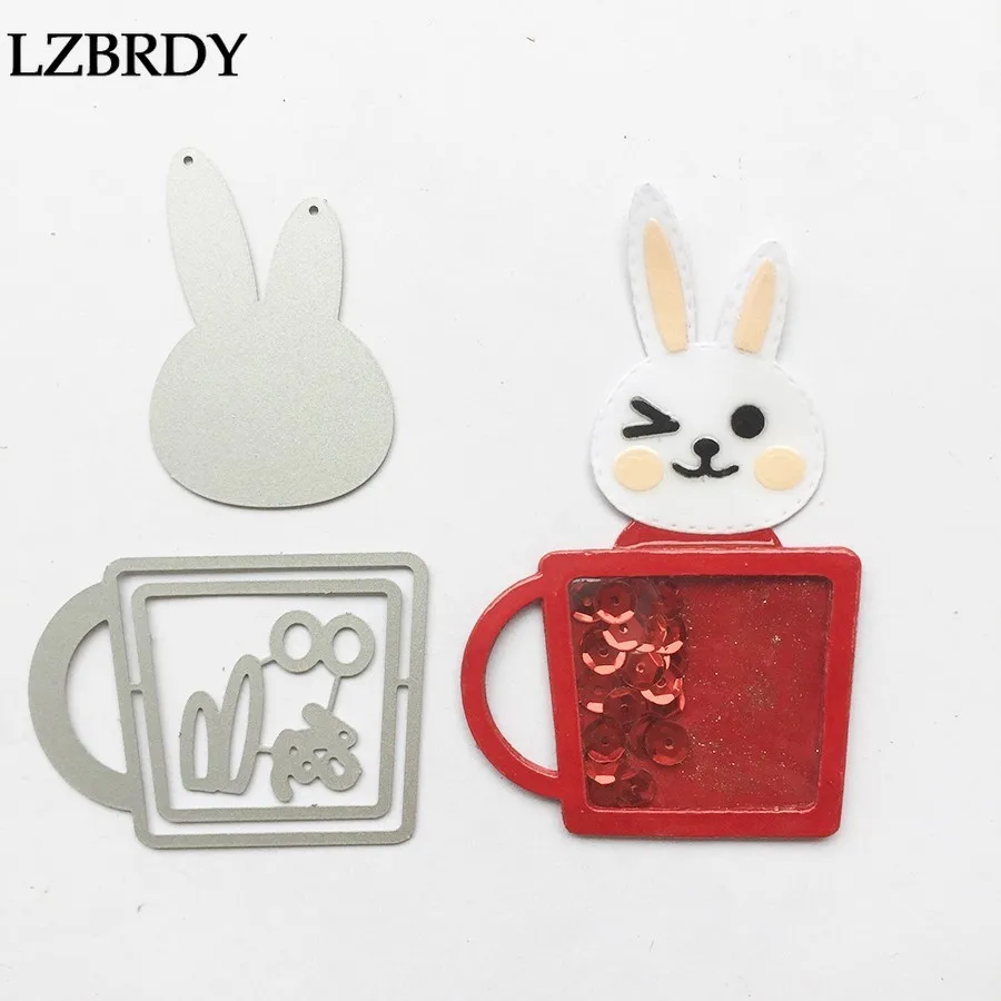2019 новые милые кролики на чашке чая тиснение металлические Вырубные штампы ksccraft