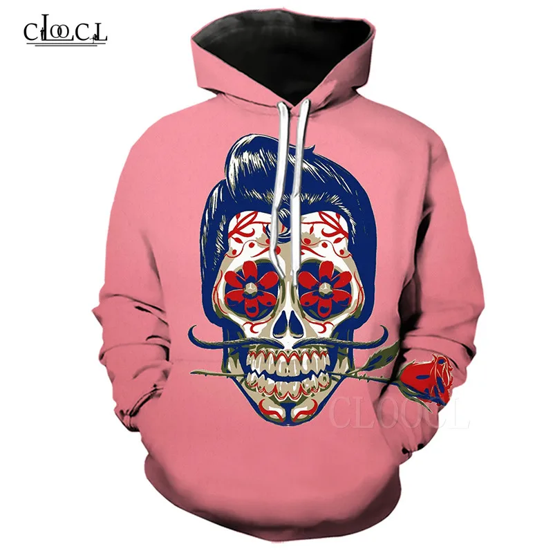 Толстовка женская с 3D принтом черепа уличный свитшот рисунком аниме