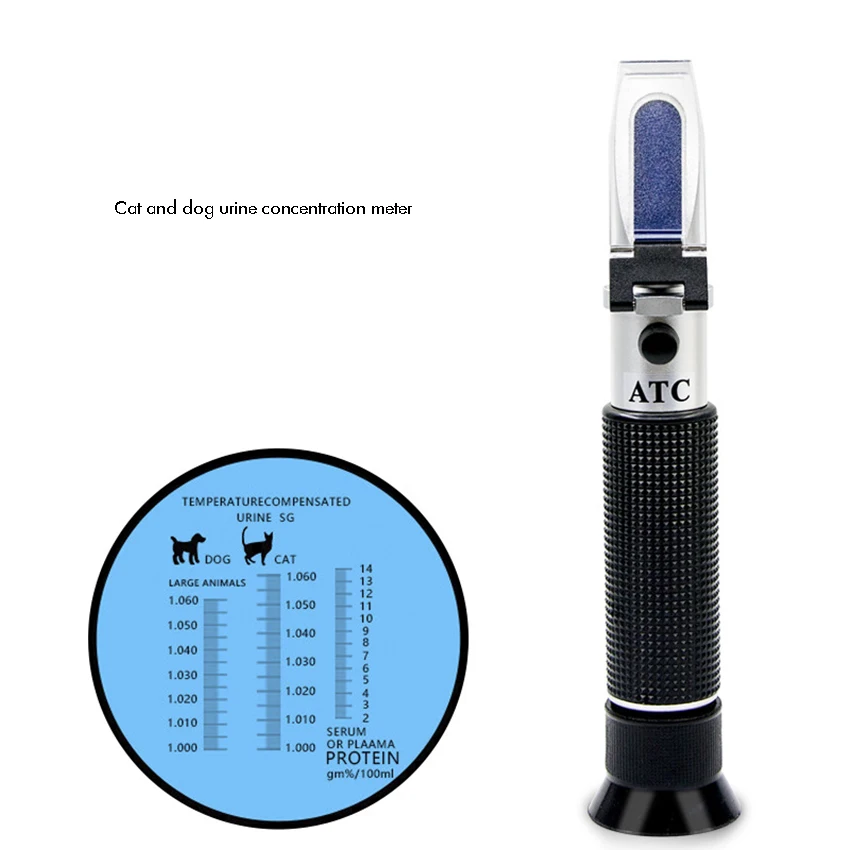 

Clinical Refractometer, Measuring Animal's Health Index of Urine Specific Gravity and Serum Protein for for Veterinary Cat, Dog