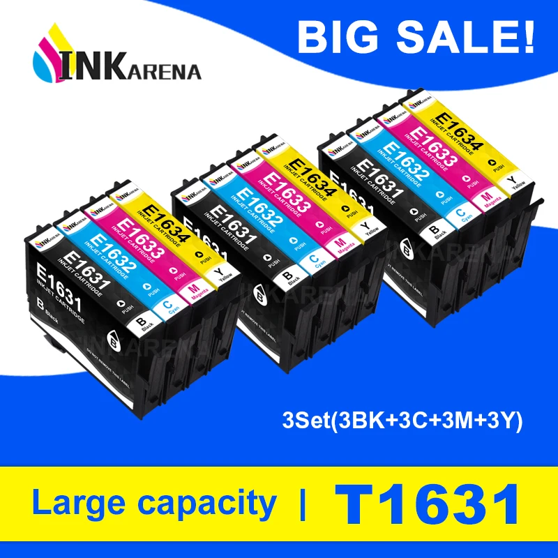 T1631 T1621 16 16XL совместимый чернильный картридж для Epson WorkForce WF 2010W 2510WF 2530WF 2630WF