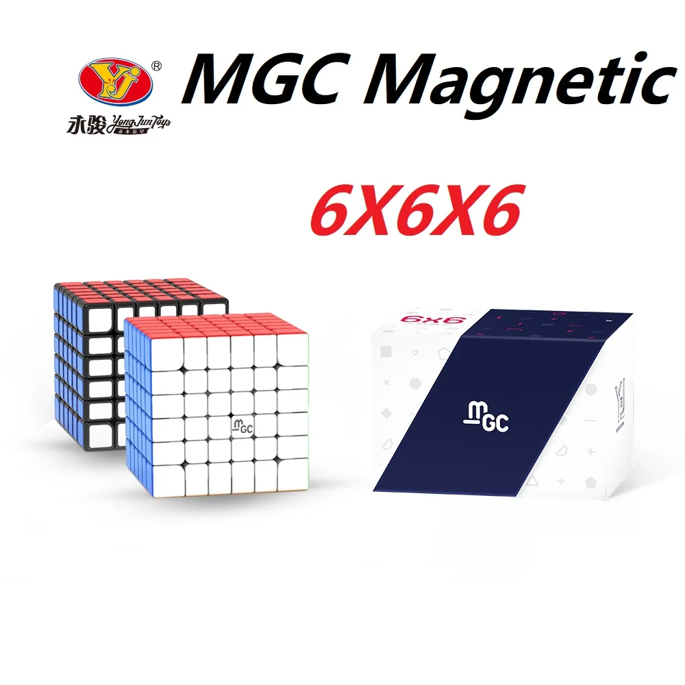 Оригинальный магнитный Магический кубик YJ MGC 6x6 yongjun 6 головоломка скоростные