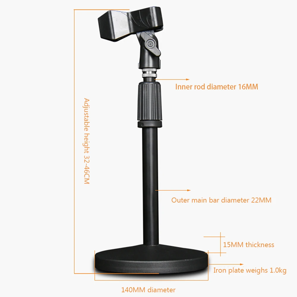 Регулируемые подставки для микрофона KFW с тяжелым металлическим основанием