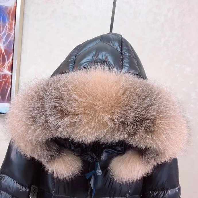 Женская зимняя куртка из натурального меха енота с длинным рукавом, тонкая белая парка на гусином пуху, Женское пальто с капюшоном и карманами, верхняя одежда, пуховик