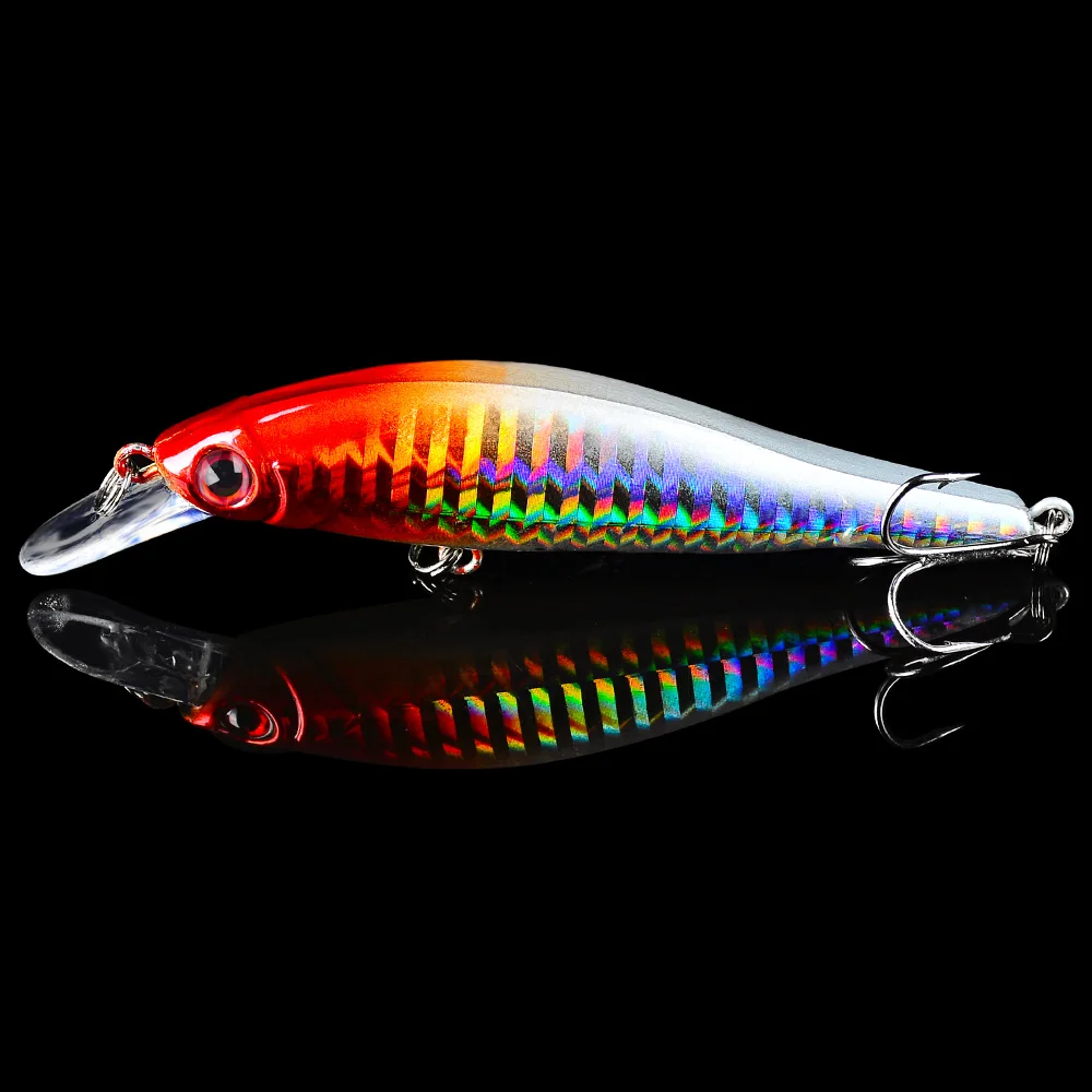 D Приманка Minnow, 1 шт., 11,5 г/9,8 см, жесткая приманка, 5 цветов, рыболовные снасти, 8#, крючок, искусственная приманка - Цвет: D