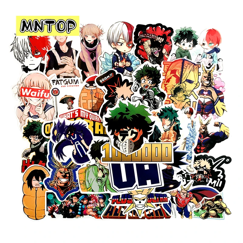 10/30/73pcs/lot Classic Anime My Hero Academia Waterproof Stickers For Motorcycle Phone Skateboard Children