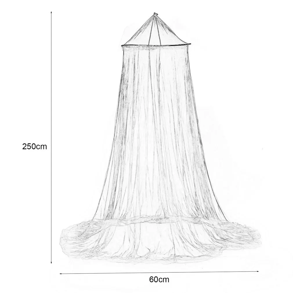 

Summer Round Lace Insect Bed Canopy Netting Curtain Polyester Mesh Fabric Home Use Elegant Hung Dome Anti Mosquito Net 8 Color