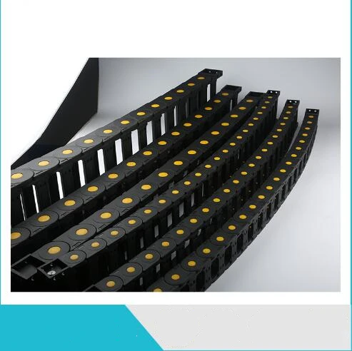 Черный Улучшенный пластиковый нейлоновый Цепной кабель 1 м длина 35x5 0/60/75/100 мм