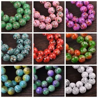 20pcs round 10mm coated opaque glass loose crafts beads lot for jewelry making diy bracelet findings 3248