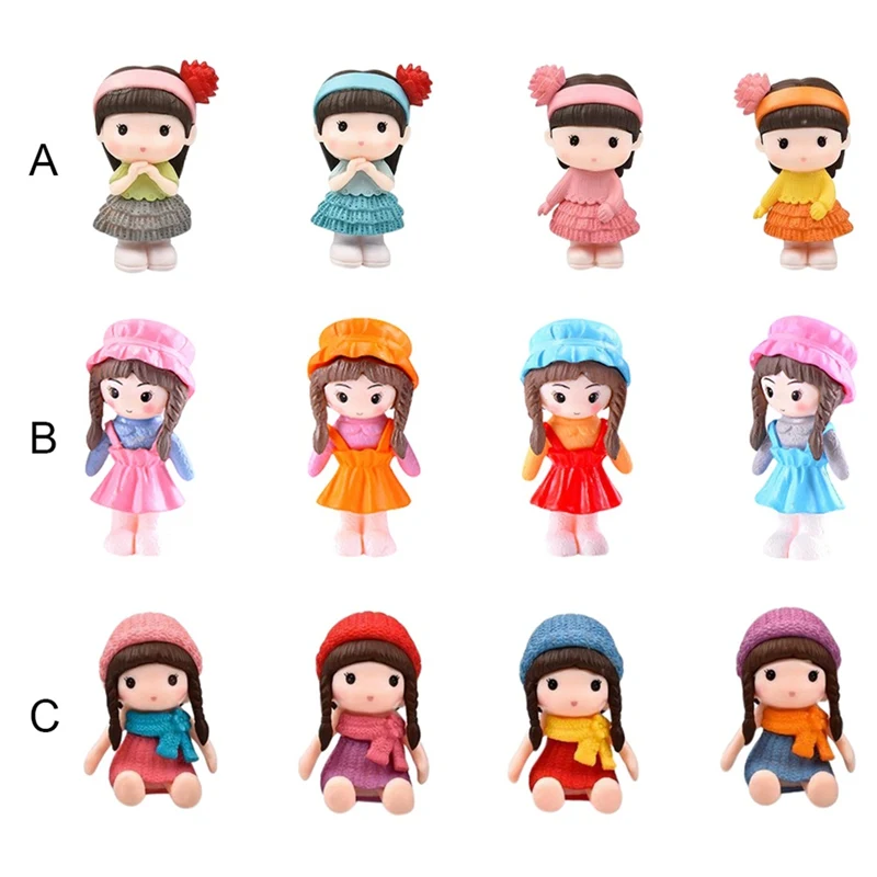 4 шт. Фигурки для девочек милый маленький стол декор кроватки украшение из смолы |