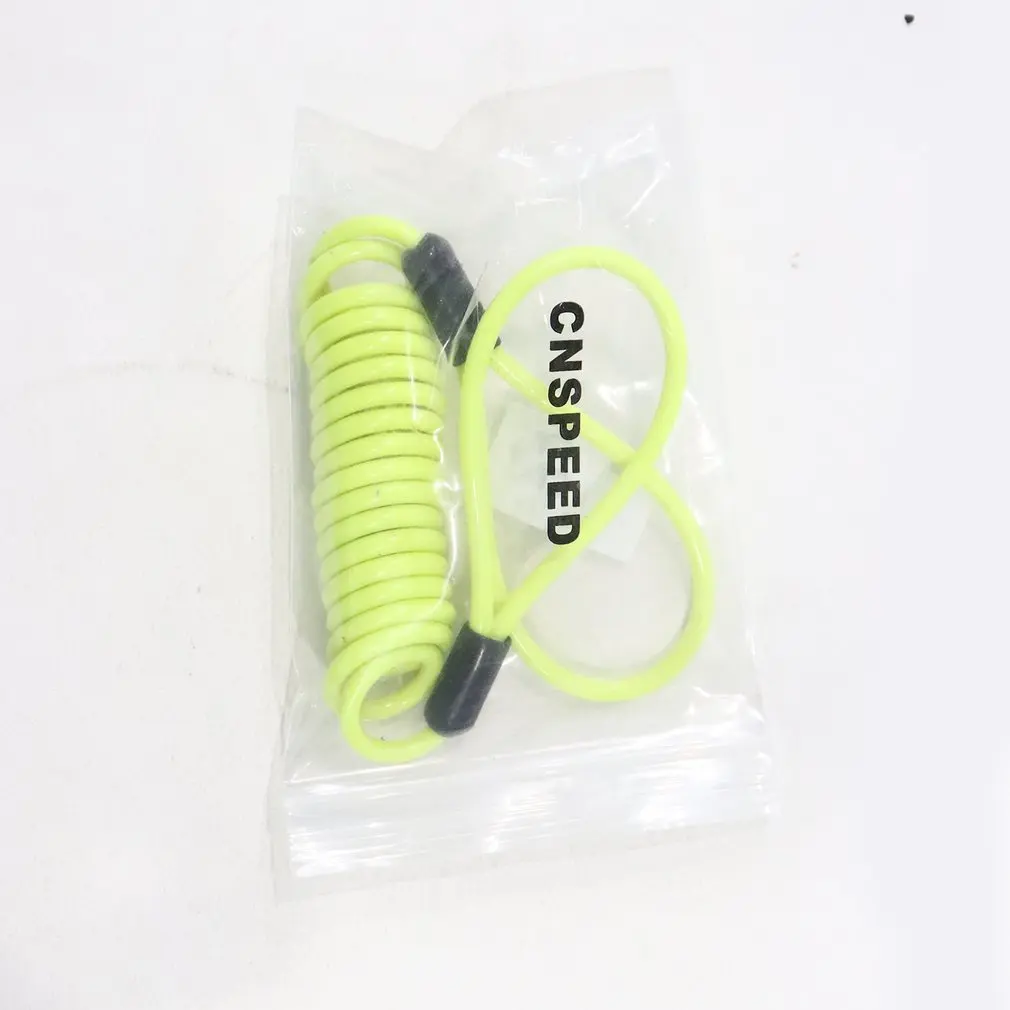 

120cm Security Anti Thief Motorbike Motorcycle Wheel Disc Brake alarm lock & bag and reminder spring cable Green Color