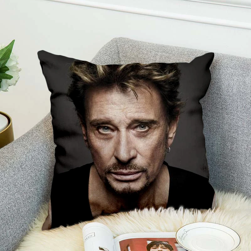 johnny hallyday Pillow Case Polyester Decorative Pillowcases Throw Cover style-2 | Дом и сад