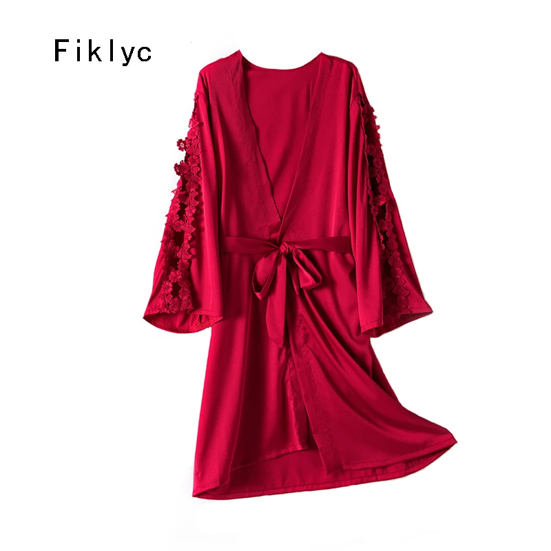 Нижнее белье Fiklyc женское кимоно с длинным рукавом для подружек невесты банные