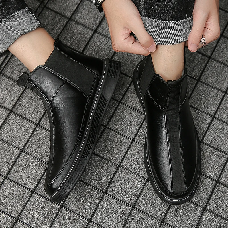 

Men Shoes Martin Leather Men Dress Shoes Autumn Tooling Shoes Zapatos Hombre Men Shoes Slip on Loafers Male Chaussures Hommes