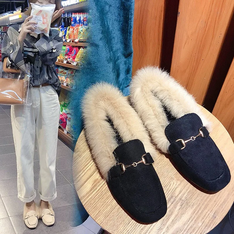 Лидер продаж 2020 бархатные Лоферы для девочек зимние теплые детские меховые