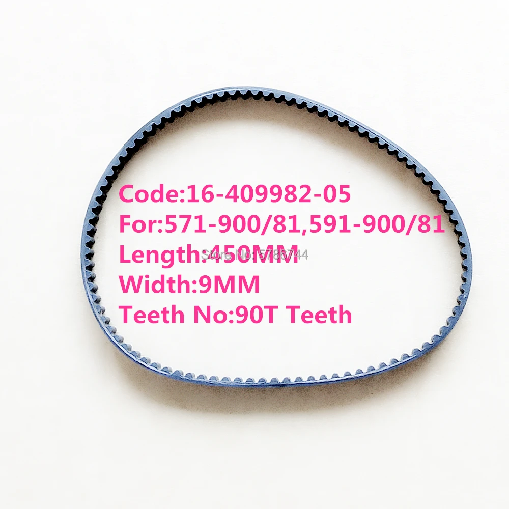 

Timing belt #16-409982-05 for PFAFF shoe machine 571-900/81,591-900/81,ZOJE ZJ9610,ZJ9620,BSM9610,BSM9620 etc