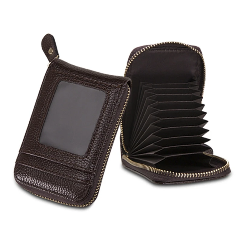 

PU Wallet Ladies Organ Card Bag Multi-Card Position Zipper Coin Purse