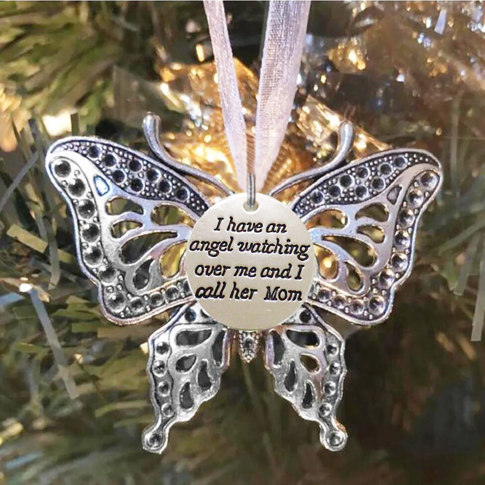 

Christmas Tree Hanging Decoration Ornament Commemorate Family Butterfly Pendant Ornaments Navidad Holiday Party Decorations Gift