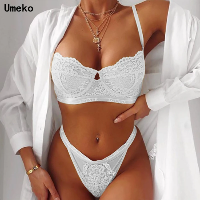 Летний Тонкий сексуальный кружевной сетчатый комплект с бюстгальтером