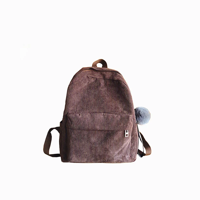 

Corduroy Backpack Women 2020 Brand New Fashion Casual Students School Bags for Teenager Girls College Shoulder Bags Backpacks