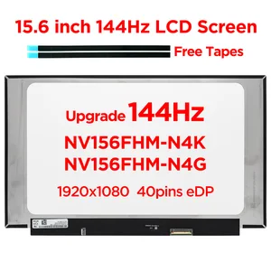 15 6 inch ips 144hz laptop lcd screen nv156fhm n4k nv156fhm n4g upgrade gaming led matrix display panel fhd 1920x1080 40pin edp free global shipping