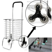 shopping carts trolley aluminium foldable luggage 6 wheels folding basket bag with shopping bag oxford upstairs